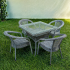Комплект садовой мебели DECO 4 с квадратным столом, серый