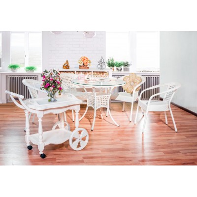 Комплект садовой мебели DECO 4 с круглым столом, серый