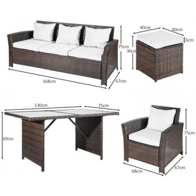 Комплект садовой мебели Sundays Madeira SFS 020 (бежевые подушки)