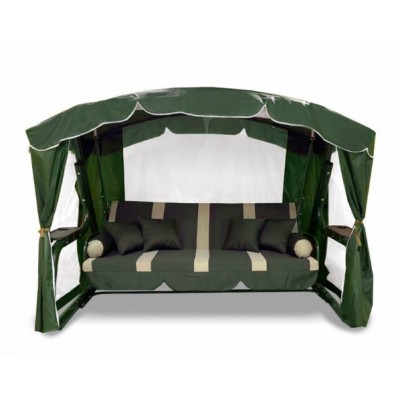 Садовые качели LetoLux Сингапур (зеленая полоса) Садовые качели LetoLux Сингапур (зеленая полоса)