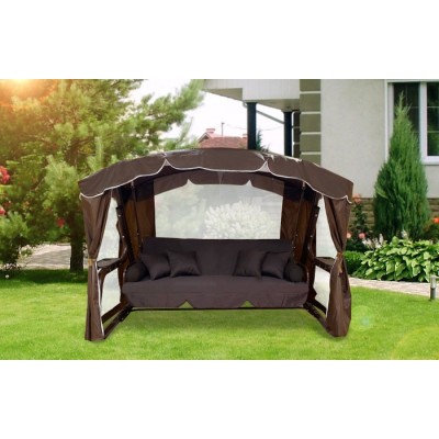 Садовые качели  LetoLux Сингапур (шоколад) Садовые качели  LetoLux Сингапур (шоколад)