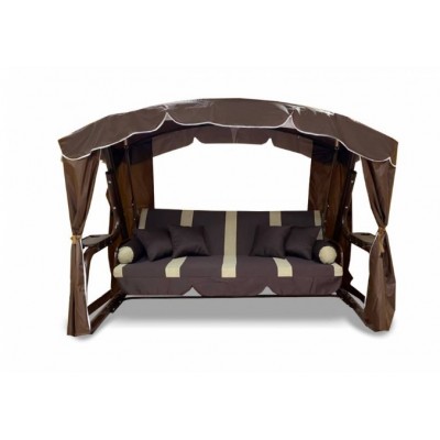 Садовые качели  LetoLux Сингапур (шоколад полоса) Садовые качели  LetoLux Сингапур (шоколад полоса)