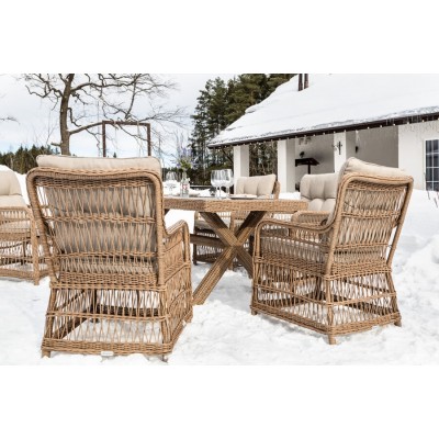 Обеденный комплект садовой мебели ISABELLA из ротанга