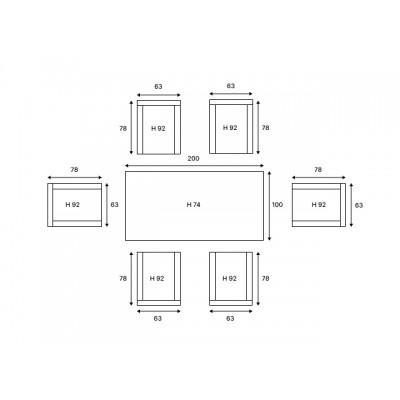 Обеденный комплект садовой мебели ISABELLA из ротанга