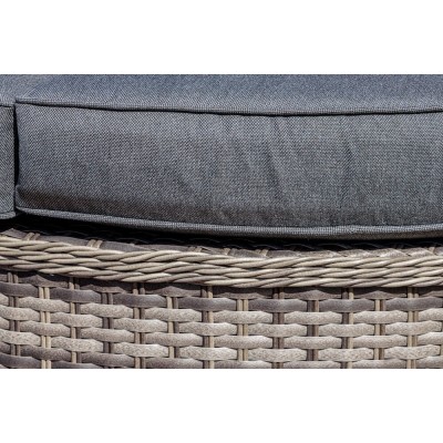 Шезлонг-кровать трансформер из искусственного ротанга Violetta, серый