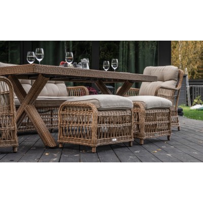 Обеденный комплект садовой мебели ALBERT из искусственного ротанга