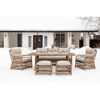 Обеденный комплект садовой мебели ALBERT из искусственного ротанга