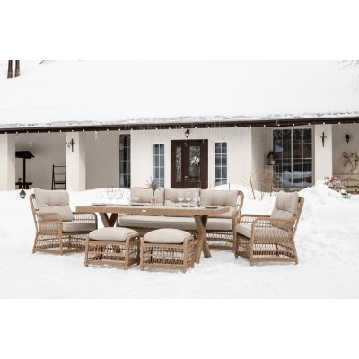 Обеденный комплект садовой мебели ALBERT из искусственного ротанга