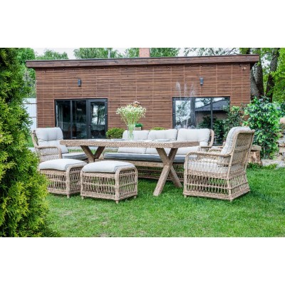 Обеденный комплект садовой мебели ALBERT из искусственного ротанга