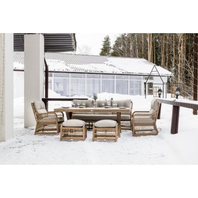 Обеденный комплект садовой мебели ALBERT из искусственного ротанга