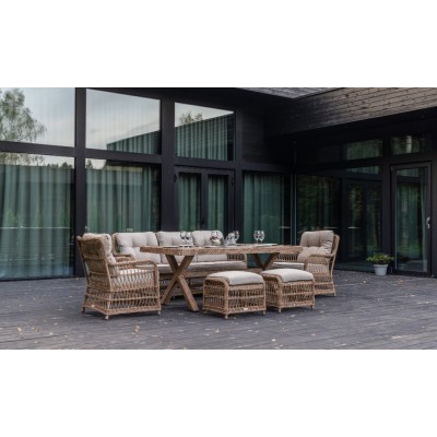 Обеденный комплект садовой мебели ALBERT из искусственного ротанга