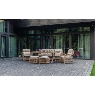 Обеденный комплект садовой мебели ALBERT из искусственного ротанга
