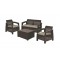 Комплект мебели Корфу со столиком-сундуком (Corfu box set) коричневый
