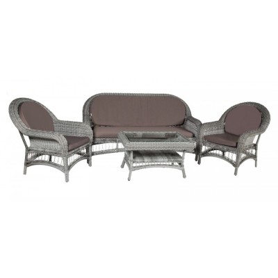 Комплект садовой мебели CHELSEA кофейный с 2-х местным диваном, шоколад