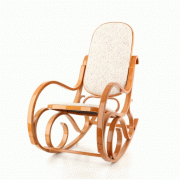 Кресло-качалка Calviano M196 вельвет (светлый)
