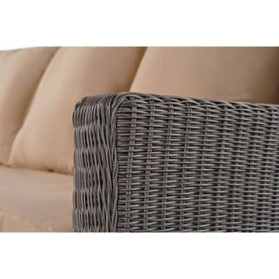 Диван садовый плетеный из искусственного ротанга SUNSTONE 3-х местный