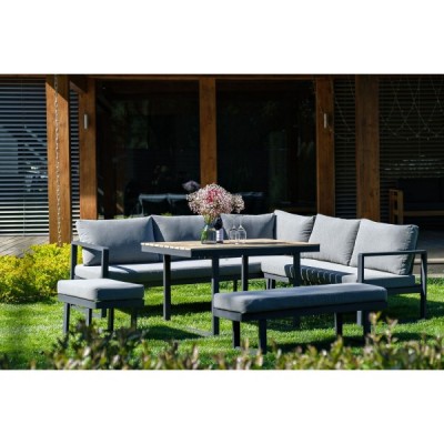 Набор для лаунж зоны из алюминия TOPA с обеденным столом