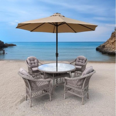 Комплект мебели T219/LV-217 Beige (4+1) с подушками в комплекте Комплект мебели T219/LV-217 Beige (4+1) с подушками в комплекте