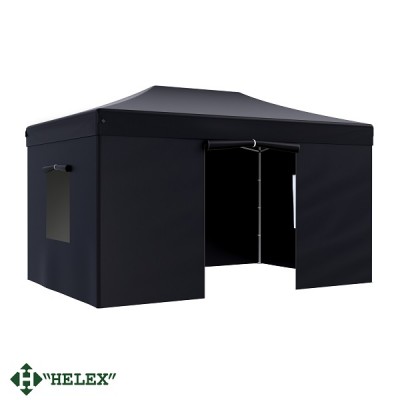 Тент-шатер быстросборный Helex 4342 3x4,5х3м черный