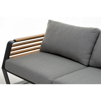 Диван из алюминия AURA 3-х местный темный графит