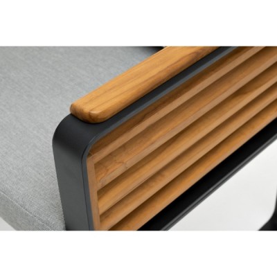 Обеденное кресло из алюминия AURA темный графит