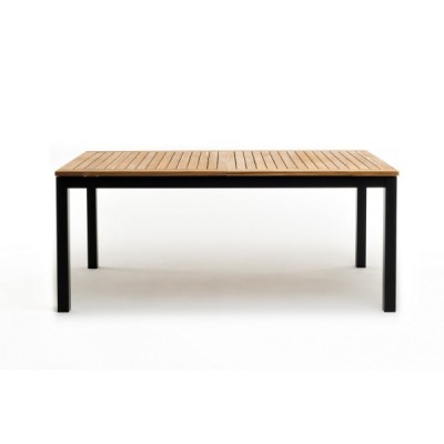 Обеденный стол из алюминия LONDON 180/240 см раздвижной темный графит