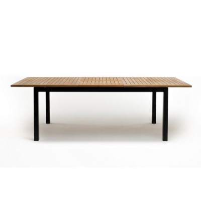 Обеденный стол из алюминия LONDON 180/240 см раздвижной темный графит