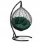 Подвесное кресло-кокон Sevilla Verde черное, подушка зеленая
