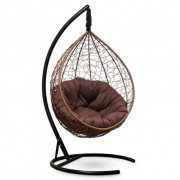 Подвесное кресло-кокон Sevilla Verde горячий шоколад, подушка коричневая