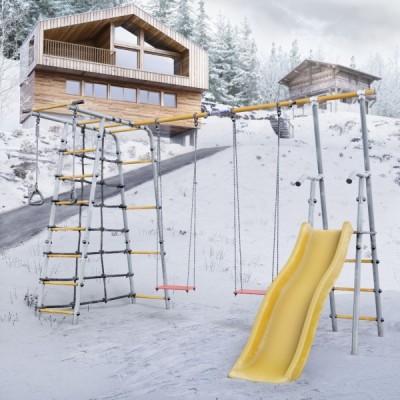 Дачный комплекс Богатырь Плюс 2 (без качелей) Romana 103.12.06 (серый/жёлтый) Дачный комплекс Богатырь Плюс 2 (без качелей) Romana 103.12.06 (серый/жёлтый)