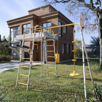 Дачный комплекс Fitness + ДИСК качели Romana 103.20.05 (серый/жёлтый) Дачный комплекс Fitness + ДИСК качели Romana 103.20.05 (серый/жёлтый)