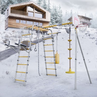 Дачный комплекс Fitness + ДИСК качели Romana 103.20.05 (серый/жёлтый) Дачный комплекс Fitness + ДИСК качели Romana 103.20.05 (серый/жёлтый)