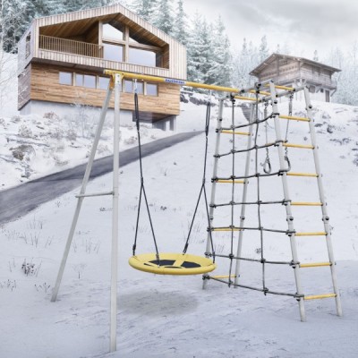 Дачный комплекс Romana D1 + ГНЕЗДО качели 103.31.06 (серый/жёлтый) Дачный комплекс Romana D1 + ГНЕЗДО качели 103.31.06 (серый/жёлтый)