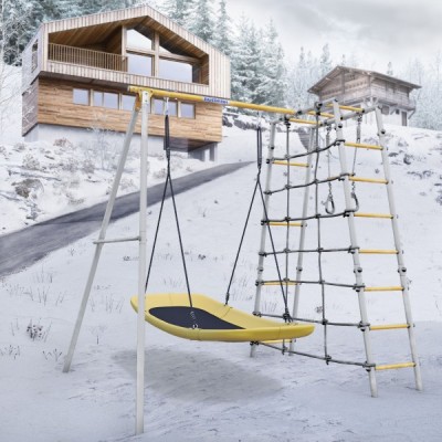Дачный комплекс Romana D1 + ЛОДКА качели 103.31.06 (серый/жёлтый) Дачный комплекс Romana D1 + ЛОДКА качели 103.31.06 (серый/жёлтый)