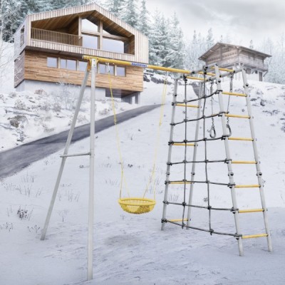 Дачный комплекс Romana D1 + СЕТКА качели 103.31.06 (серый/жёлтый) Дачный комплекс Romana D1 + СЕТКА качели 103.31.06 (серый/жёлтый)