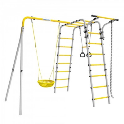 Дачный комплекс Весёлая лужайка-2 + СЕТКА качели Romana R.103.25.04 (серый/жёлтый) Дачный комплекс Весёлая лужайка-2 + СЕТКА качели Romana R.103.25.04 (серый/жёлтый)