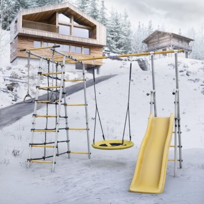 Дачный комплекс Богатырь + ГНЕЗДО качели Romana 103.07.06 (серый/жёлтый) Дачный комплекс Богатырь + ГНЕЗДО качели Romana 103.07.06 (серый/жёлтый)