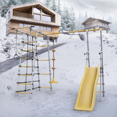 Дачный комплекс Богатырь + ДИСК качели Romana 103.07.06 (серый/жёлтый) Дачный комплекс Богатырь + ДИСК качели Romana 103.07.06 (серый/жёлтый)