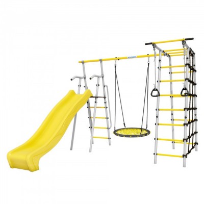 Дачный комплекс Богатырь MAX + ГНЕЗДО качели-гнездо 80 см Romana 103.07.07 (серый/жёлтый) Дачный комплекс Богатырь MAX + ГНЕЗДО качели-гнездо 80 см Romana 103.07.07 (серый/жёлтый)