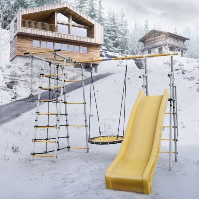Дачный комплекс Богатырь MAX + ГНЕЗДО качели-гнездо 80 см Romana 103.07.07 (серый/жёлтый) Дачный комплекс Богатырь MAX + ГНЕЗДО качели-гнездо 80 см Romana 103.07.07 (серый/жёлтый)