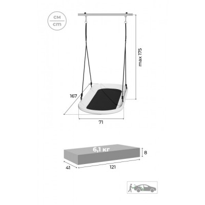 Дачный комплекс Богатырь MAX + ЛОДКА качели Romana 103.07.07 (серый/жёлтый)