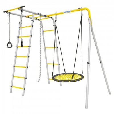 Дачный комплекс Лесная поляна 3 + ГНЕЗДО качели-гнездо 80 см Romana R 103.26.05 (серый/жёлтый)