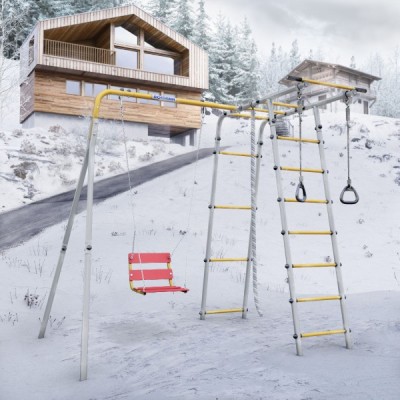 Дачный комплекс Лесная поляна 3 + ЦЕПНЫЕ качели Romana R 103.26.05 (серый/жёлтый) Дачный комплекс Лесная поляна 3 + ЦЕПНЫЕ качели Romana R 103.26.05 (серый/жёлтый)