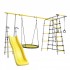 Дачный комплекс Богатырь Плюс 2 + Качели ГНЕЗДО-СЕТКА 100 см Romana 103.12.06 (серый/желтый)