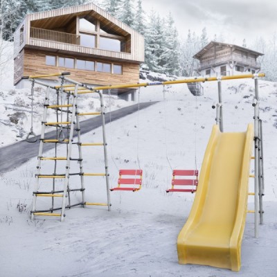 Дачный комплекс Богатырь Плюс 2 MAX + ЦЕПНЫЕ качели Romana 103.12.07 (серый/жёлтый) Дачный комплекс Богатырь Плюс 2 MAX + ЦЕПНЫЕ качели Romana 103.12.07 (серый/жёлтый)