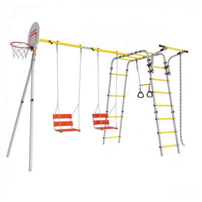 Дачный комплекс Акробат 2 + ЦЕПНЫЕ качели Romana R 103.19.05 (серый/жёлтый) Дачный комплекс Акробат 2 + ЦЕПНЫЕ качели Romana R 103.19.05 (серый/жёлтый)