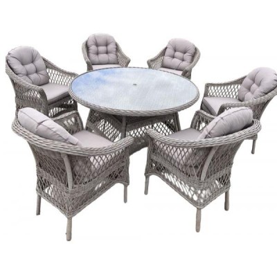 Комплект мебели T219/LV-217 Beige (6+1) с подушками в комплекте Комплект мебели T219/LV-217 Beige (6+1) с подушками в комплекте