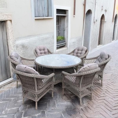 Комплект мебели T219/LV-217 Beige (6+1) с подушками в комплекте