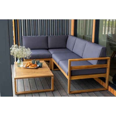 Мебель садовая для лаунж зоны из акации BOOKA с кофейным столом