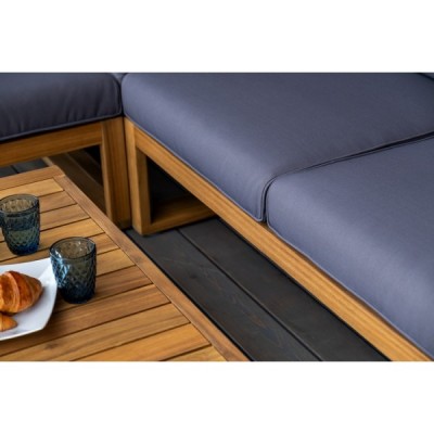 Мебель садовая для лаунж зоны из акации BOOKA с кофейным столом